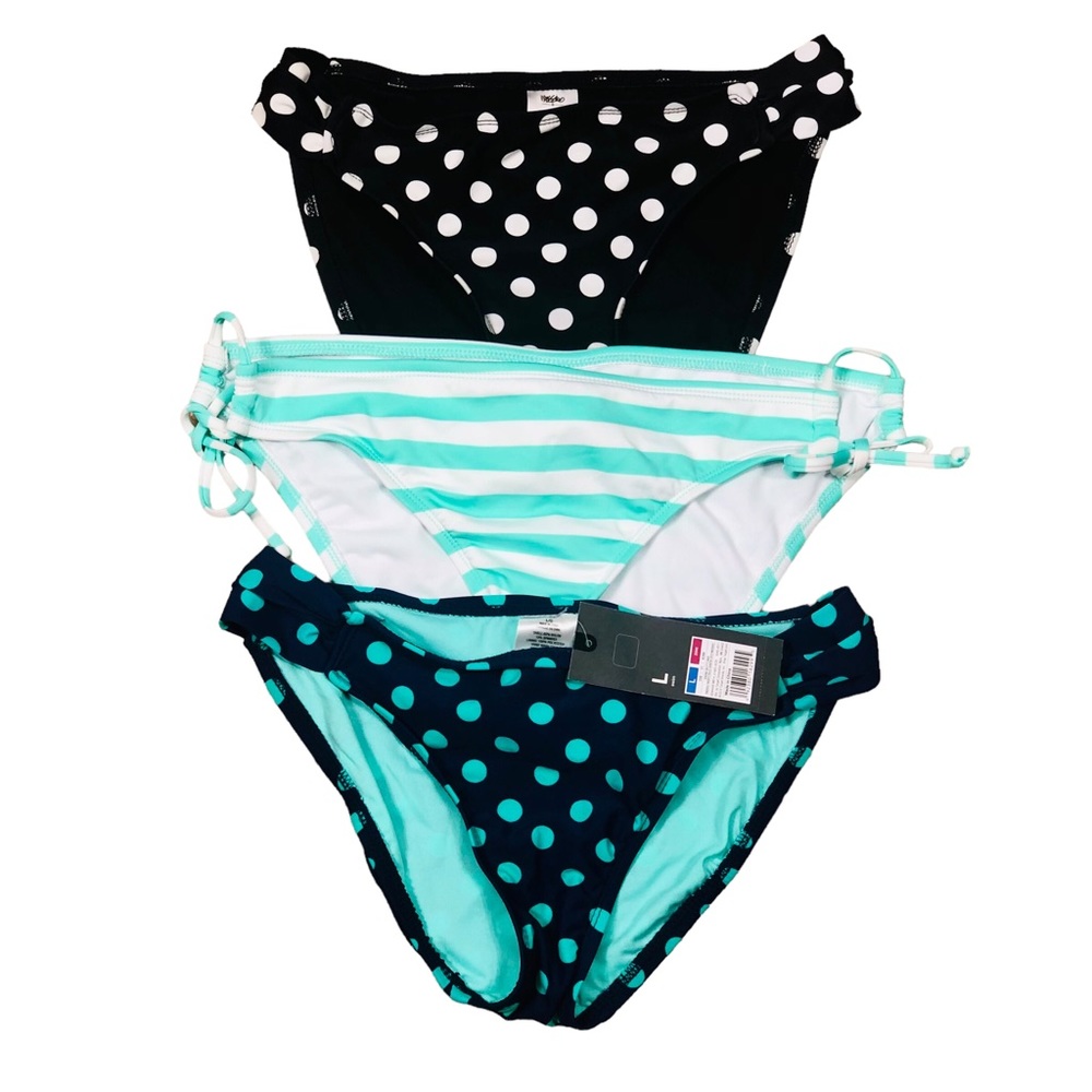 3 Mossimo bikini swimsuit bottoms Sz M/L